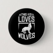 Wolf für Wölfe Bauer Button (Vorderseite)