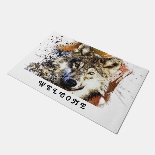 Wolf Fußmatte (Schrägansicht)