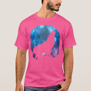 Wolf Galaxy Geometric Space Art Wolves Wolf Lover T-Shirt