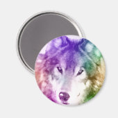 Wolf Gaze Art Magnet (Vorderseite/Rückseite)