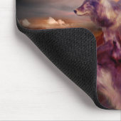 Wolf-Gebirgskunst Mousepad (Ecke)