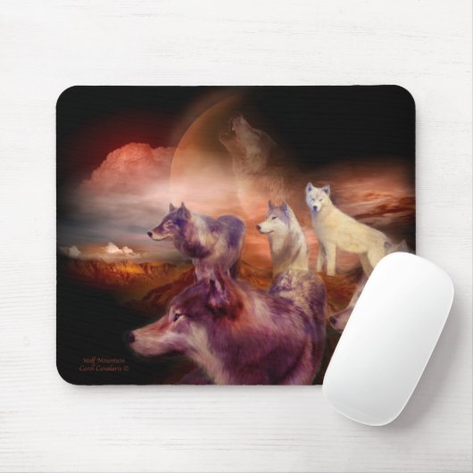 Wolf-Gebirgskunst Mousepad (Mit Mouse)