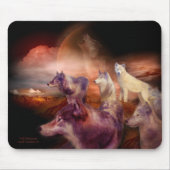 Wolf-Gebirgskunst Mousepad (Vorne)