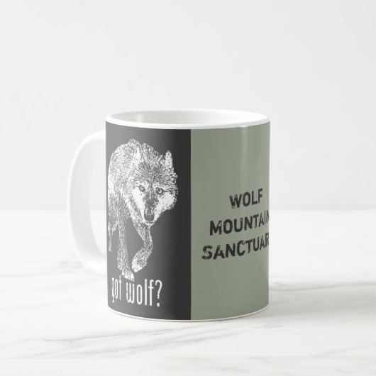Wolf-Gebirgsschongebiet - got Wolf-Kaffee-Tasse Kaffeetasse (Vorderseite Links)