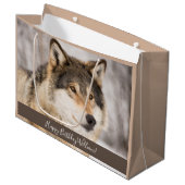 Wolf Geburtstagsjunge Große Geschenktüte (Vorderseite Schrägansicht)