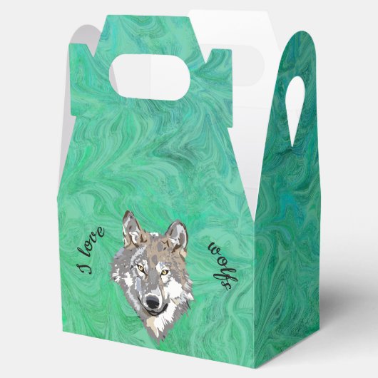 Wolf - Gefälligkeitsbox Geschenkschachtel (Geöffnet)