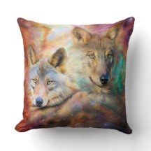 Wolf-Geist des Universum-Kunst-Designer-Kissens