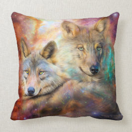 Wolf-Geist des Universum-Kunst-Designer-Kissens Kissen