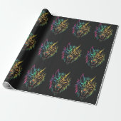Wolf Geist Fenrir Wölfe Gesicht Geschenkverpackung Geschenkpapier (Ungerollt)