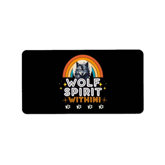 Wolf Geist im Inneren Adressaufkleber (Vorne)