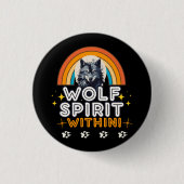 Wolf Geist im Inneren Button (Vorderseite)