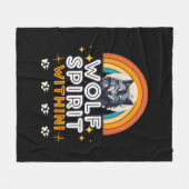 Wolf Geist im Inneren Fleecedecke (Vorderseite (Horizontal))