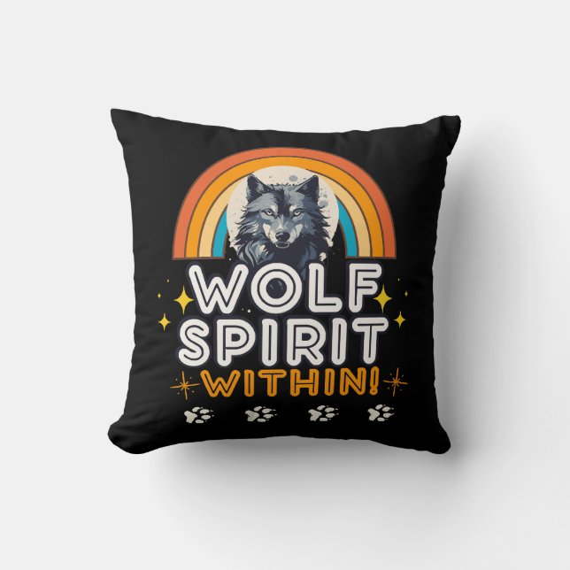 Wolf Geist im Inneren Kissen (Vorderseite)