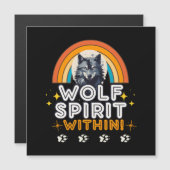 Wolf Geist im Inneren Magnetkarte (Vorne/Hinten)
