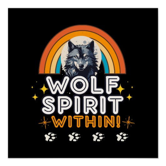 Wolf Geist im Inneren Poster (Vorderseite)