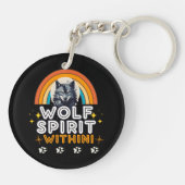Wolf Geist im Inneren Schlüsselanhänger (Rückseite)