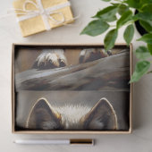 Wolf-Geist-Porträt-Decoupage Seidenpapier (Geschenk)