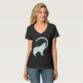 Wolf-Geist-Tier Heiliger Schamane Native American T-Shirt (Vorderseite Vollansicht)