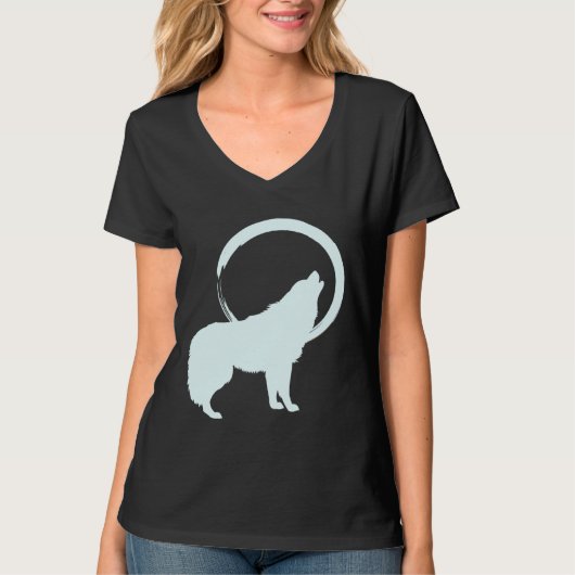 Wolf-Geist-Tier Heiliger Schamane Native American T-Shirt (Vorderseite)