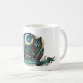 Wolf-Geist-Tier Himmels-Art Nouveau Kaffeetasse (VorderseiteRechts)