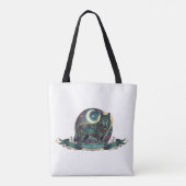 Wolf-Geist-Tier Himmels-Art Nouveau Tasche (Rückseite)