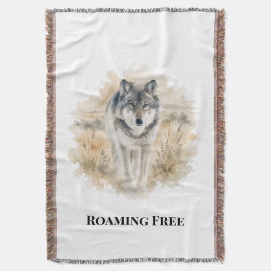 Wolf-Geist Western Cabin Comfort Decke (Vorderseite Vertikal)