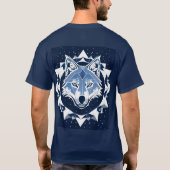 Wolf Geometric Illustration T-Shirt (Rückseite)