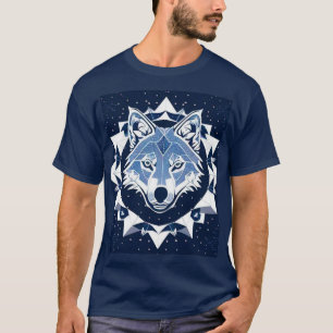 Wolf Geometrische Illustration T-Shirt