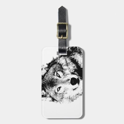 Wolf Gepäckanhänger (Vorderseite vertikal)