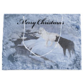 Wolf-Geschenk-Tasche - groß, glatt Große Geschenktüte (Vorderseite)