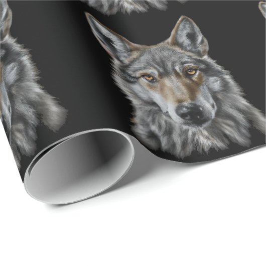 Wolf Geschenkpapier (Rolleneckpunkt)