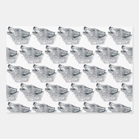 Wölf Geschenkpapier Set (Vorderseite 2)