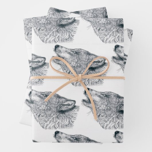 Wölf Geschenkpapier Set (Beispiel)