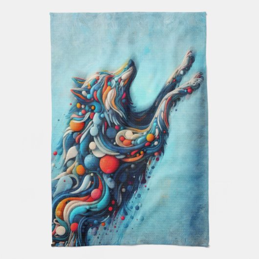 Wolf Geschirrtuch (Vertikal)