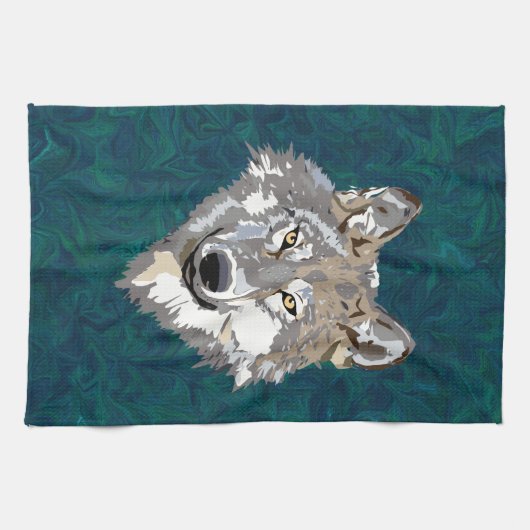 Wolf Geschirrtuch (Horizontal)