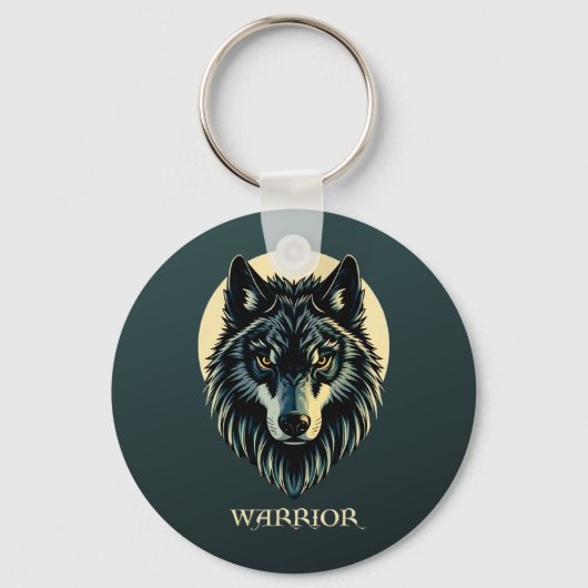 Wolf Gesicht Fenrir Stammeskrieger keine Angst Fen Schlüsselanhänger (Vorderseite)