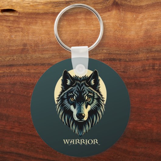 Wolf Gesicht Fenrir Stammeskrieger keine Angst Fen Schlüsselanhänger (Vorderseite)