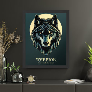 Wolf Gesicht Fenrir Stammeskrieger keine Angst Pos Poster
