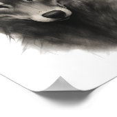 Wolf-Gesichtsaufkleber Poster (Ecke)