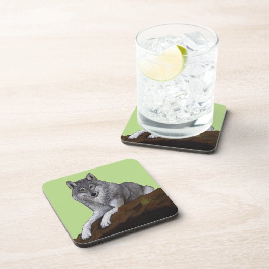 Wolf Getränkeuntersetzer (Rechte Seite)