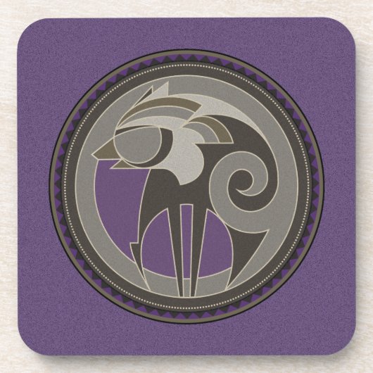 Wolf Getränkeuntersetzer (Vorderseite)