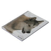 Wolf-gewundenes Notizbuch Notizblock (Linke Seite)