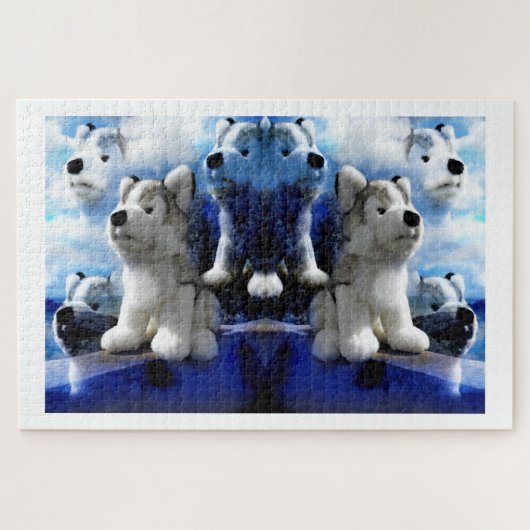 Wolf ghosts art puzzle (Horizontal)