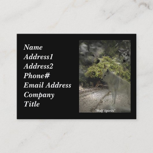 WOLF Ghosts Business Cards Visitenkarte (Vorderseite)