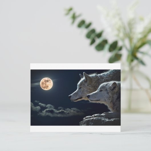 Wolf Gifts Postkarte (Stehend Vorderseite)