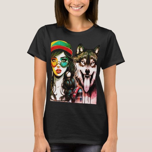 Wolf Girl - Ink Collection T-Shirt (Vorderseite)
