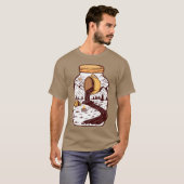 Wolf Glass Coffee Nature Camping Hiker Camping fri T-Shirt (Vorne ganz)