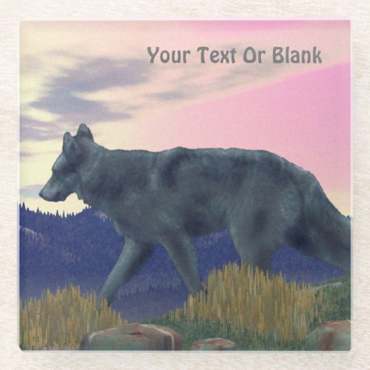 Wolf Glasuntersetzer (Vorderseite)