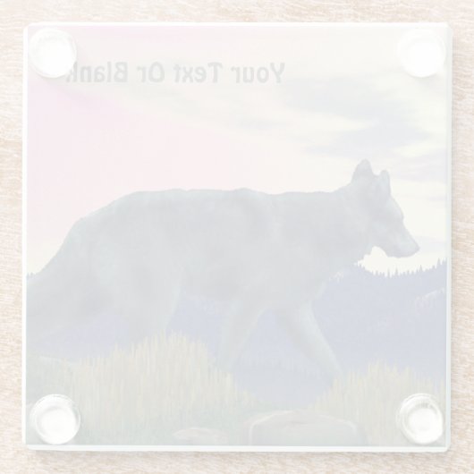 Wolf Glasuntersetzer (Rückseite)