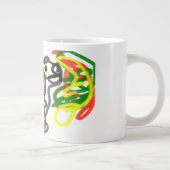 Wolf glücklicher Herbst Jumbo-Tasse (Rechts)